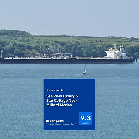 Sea View Luxury 5 Star Cottage Near Milford Marina ミルフォード・ヘブン エクステリア 写真