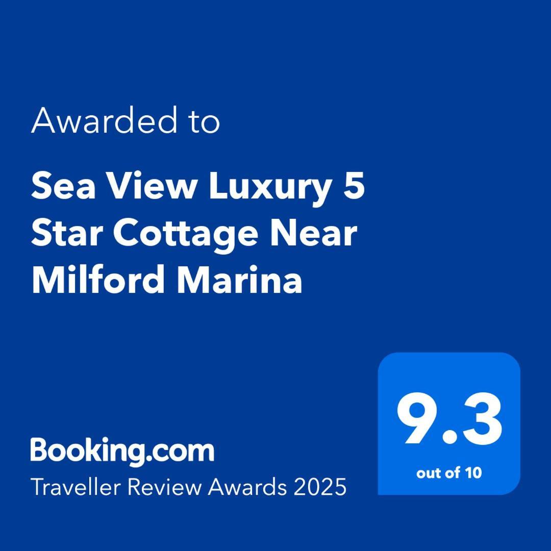 Sea View Luxury 5 Star Cottage Near Milford Marina ミルフォード・ヘブン エクステリア 写真